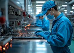 masteryu3090_A_worker_in_blue_is_working_on_an_electronic_produ_37142678-09f4-40fe-bfa0-34c0f70b2c54